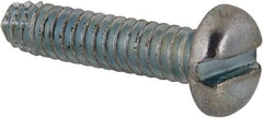 Value Collection - #6-32 UNC Thread, 5/8" Length Under Head, Slotted Drive Steel Thread Cutting Screw - Pan Head, Grade 2, Point Type F, Zinc-Plated Finish - Americas Industrial Supply