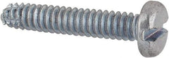 Value Collection - #6-32 UNC Thread, 3/4" Length Under Head, Slotted Drive Steel Thread Cutting Screw - Pan Head, Grade 2, Point Type F, Zinc-Plated Finish - Americas Industrial Supply