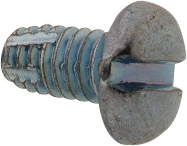 Value Collection - #8-32 UNC Thread, 5/16" Length Under Head, Slotted Drive Steel Thread Cutting Screw - Pan Head, Grade 2, Point Type F, Zinc-Plated Finish - Americas Industrial Supply