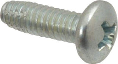 Value Collection - #8-32 UNC Thread, 1/2" Length Under Head, Slotted Drive Steel Thread Cutting Screw - Pan Head, Grade 2, Point Type F, Zinc-Plated Finish - Americas Industrial Supply