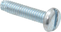 Value Collection - #8-32 UNC Thread, 3/4" Length Under Head, Slotted Drive Steel Thread Cutting Screw - Pan Head, Grade 2, Point Type F, Zinc-Plated Finish - Americas Industrial Supply
