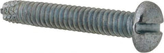 Value Collection - #10-24 UNC Thread, 1-1/4" Length Under Head, Slotted Drive Steel Thread Cutting Screw - Pan Head, Grade 2, Point Type F, Zinc-Plated Finish - Americas Industrial Supply