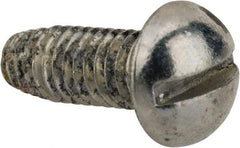Value Collection - #10-32 UNF Thread, 1/2" Length Under Head, #2 Slotted/Phillips Drive Steel Thread Cutting Screw - Round Head, Grade 1016-1024, Point Type F, Zinc-Plated Finish - Americas Industrial Supply
