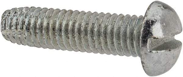 Value Collection - #10-32 UNF Thread, 3/4" Length Under Head, #2 Slotted/Phillips Drive Steel Thread Cutting Screw - Round Head, Grade 1016-1024, Point Type F, Zinc-Plated Finish - Americas Industrial Supply