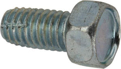 Value Collection - 3/8-16 UNC Thread, 3/4" Length Under Head, Hex Drive Steel Thread Cutting Screw - Hex Head, Grade 2, Point Type F, Zinc-Plated Finish - Americas Industrial Supply