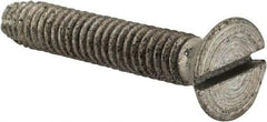 Value Collection - 1/4-20 UNC Thread, 1-1/2" OAL, Slotted Drive Steel Thread Cutting Screw - Flat Head, Grade 2, Point Type F, Zinc-Plated Finish - Americas Industrial Supply