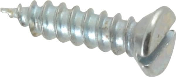 Value Collection - #6-32 UNC Thread, 3/8" OAL, Phillips Drive Steel Thread Cutting Screw - Flat Head, Grade 2, Point Type F, Zinc-Plated Finish - Americas Industrial Supply