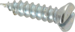 Value Collection - #6-32 UNC Thread, 3/8" OAL, Phillips Drive Steel Thread Cutting Screw - Flat Head, Grade 2, Point Type F, Zinc-Plated Finish - Americas Industrial Supply
