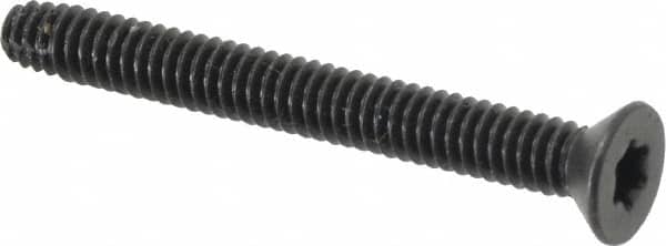 Value Collection - 2-1/4" OAL Flat Head T30 Torx Drive Flooring Screw - 1/4-20 UNC, Point Type F, Grade 2 Steel, Black Phosphate Finish - Americas Industrial Supply