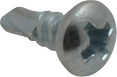 Value Collection - #6, Pan Head, Phillips Drive, 3/8" Length Under Head, #2 Point, Self Drilling Screw - Steel, Zinc-Plated Finish - Americas Industrial Supply