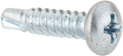 Value Collection - #8, Pan Head, Phillips Drive, 3/4" Length Under Head, #2 Point, Self Drilling Screw - Steel, Zinc-Plated Finish - Americas Industrial Supply