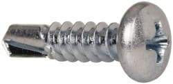 Value Collection - #10, Pan Head, Phillips Drive, 3/4" Length Under Head, #2 Point, Self Drilling Screw - Steel, Zinc-Plated Finish - Americas Industrial Supply