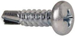 Value Collection - #10, Pan Head, Phillips Drive, 3/4" Length Under Head, #2 Point, Self Drilling Screw - Steel, Zinc-Plated Finish - Americas Industrial Supply