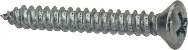 Value Collection - #8 Oval Head Phillips Sheet Metal Screw - Steel, 1-1/4" OAL, AISI 1016, ANSI/ASME B18.6.4, ASME B18.6.3 & SAE J933, Grade 1016-1024 - Americas Industrial Supply
