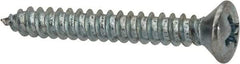 Value Collection - #8 Oval Head Phillips Sheet Metal Screw - Steel, 1-1/4" OAL, AISI 1016, ANSI/ASME B18.6.4, ASME B18.6.3 & SAE J933, Grade 1016-1024 - Americas Industrial Supply