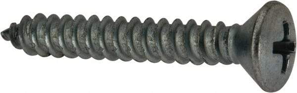 Value Collection - #10 Oval Head Phillips Sheet Metal Screw - Steel, 1-1/4" OAL, AISI 1016, ANSI/ASME B18.6.4, ASME B18.6.3 & SAE J933, Grade 1016-1024 - Americas Industrial Supply