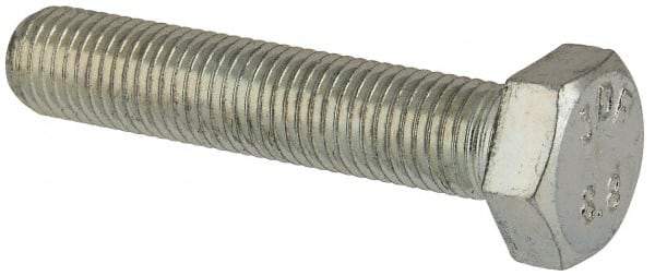 Value Collection - M8x1.00mm Metric Fine, 40mm Length Under Head Hex Head Cap Screw - Fully Threaded, Grade 8.8 Steel, Zinc-Plated Finish, 13mm Hex - Americas Industrial Supply
