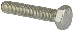 Value Collection - M8x1.00mm Metric Fine, 40mm Length Under Head Hex Head Cap Screw - Fully Threaded, Grade 8.8 Steel, Zinc-Plated Finish, 13mm Hex - Americas Industrial Supply