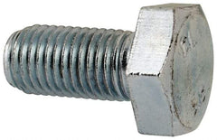 Value Collection - M10x1.25mm Metric Fine, 20mm Length Under Head Hex Head Cap Screw - Fully Threaded, Grade 8.8 Steel, Zinc-Plated Finish, 17mm Hex - Americas Industrial Supply