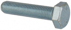 Value Collection - M10x1.25mm Metric Fine, 45mm Length Under Head Hex Head Cap Screw - Fully Threaded, Grade 8.8 Steel, Zinc-Plated Finish, 17mm Hex - Americas Industrial Supply