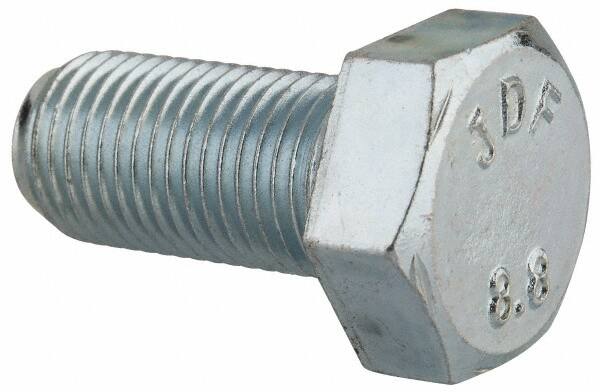 Value Collection - M12x1.25mm Metric Fine, 25mm Length Under Head Hex Head Cap Screw - Americas Industrial Supply