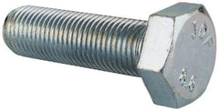 Value Collection - M12x1.25mm Metric Fine, 40mm Length Under Head Hex Head Cap Screw - Fully Threaded, Grade 8.8 Steel, Zinc-Plated Finish, 19mm Hex - Americas Industrial Supply