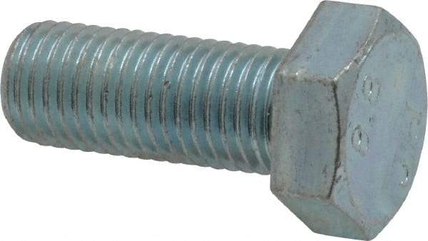 Value Collection - M12x1.50mm Metric Fine, 30mm Length Under Head Hex Head Cap Screw - Fully Threaded, Grade 8.8 Steel, Zinc-Plated Finish, 19mm Hex - Americas Industrial Supply