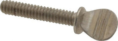 Value Collection - #10-24 Oval Shoulder Grade 18-8 Stainless Steel Thumb Screw - 1" OAL, 0.48" Head Height - Americas Industrial Supply