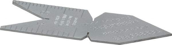 TESA Brown & Sharpe - 60° Angle, Satin Chrome Coated Center Gage - 1/32 to 1/14 Inch Graduation - Americas Industrial Supply