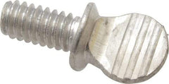 Value Collection - 1/4-20 Oval Shoulder Grade 18-8 Stainless Steel Thumb Screw - 1/2" OAL, 0.64" Head Height - Americas Industrial Supply
