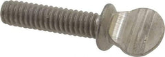 Value Collection - 1/4-20 Oval Shoulder Grade 18-8 Stainless Steel Thumb Screw - 1" OAL, 0.64" Head Height - Americas Industrial Supply