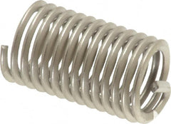 Heli-Coil - M8x1.25 Metric Coarse, 20mm OAL, Free Running Helical Insert - 13-1/4 Free Coils, Tanged, 304 Stainless Steel, Bright Finish, 2-1/2D Insert Length - Exact Industrial Supply