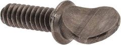 Value Collection - #6-32 Oval Shoulder Grade 2 Steel Thumb Screw - 3/8" OAL, 0.3" Head Height, Uncoated - Americas Industrial Supply