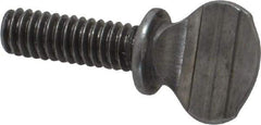 Value Collection - #8-32 Oval Shoulder Grade 2 Steel Thumb Screw - 1/2" OAL, 0.39" Head Height, Uncoated - Americas Industrial Supply