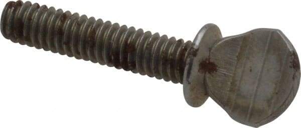 Value Collection - #8-32 Oval Shoulder Grade 2 Steel Thumb Screw - 3/4" OAL, 0.39" Head Height, Uncoated - Americas Industrial Supply