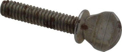 Value Collection - #8-32 Oval Shoulder Grade 2 Steel Thumb Screw - 3/4" OAL, 0.39" Head Height, Uncoated - Americas Industrial Supply