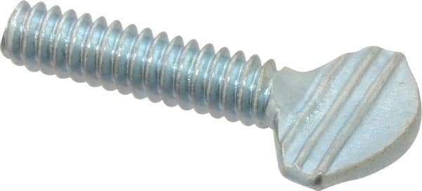 Value Collection - #10-24 Oval Shoulder Grade 2 Steel Thumb Screw - 3/4" OAL, Zinc-Plated Finish - Americas Industrial Supply