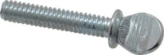 Value Collection - 1/4-20 Oval Shoulder Grade 2 Steel Thumb Screw - 1-1/4" OAL, Zinc-Plated Finish - Americas Industrial Supply