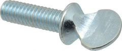 Value Collection - 5/16-18 Oval Shoulder Grade 2 Steel Thumb Screw - 1" OAL, Zinc-Plated Finish - Americas Industrial Supply