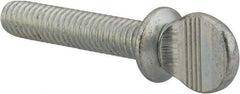Value Collection - 5/16-18 Oval Shoulder Grade 2 Steel Thumb Screw - 1-1/2" OAL, Zinc-Plated Finish - Americas Industrial Supply