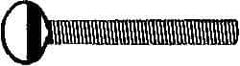 Value Collection - M6x1.00 Oval Shoulderless Grade 2 Steel Thumb Screw - 25mm OAL, 6mm Head Diam x 16.5mm Head Height, Zinc-Plated Finish - Americas Industrial Supply