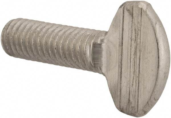 Value Collection - 5/16-18 Oval Shoulderless Grade 18-8 Stainless Steel Thumb Screw - 1" OAL, 0.78" Head Height - Americas Industrial Supply