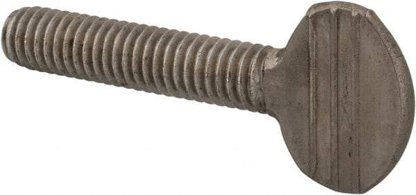 Value Collection - 5/16-18 Oval Shoulderless Grade 18-8 Stainless Steel Thumb Screw - 1-1/2" OAL, 0.78" Head Height - Americas Industrial Supply