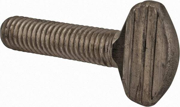 Value Collection - 3/8-16 Oval Shoulderless Grade 18-8 Stainless Steel Thumb Screw - 1-1/2" OAL, 0.95" Head Height - Americas Industrial Supply