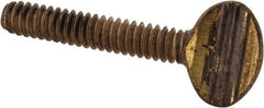 Value Collection - #10-24 Oval Shoulderless Brass Thumb Screw - 1" OAL, 0.48" Head Height - Americas Industrial Supply