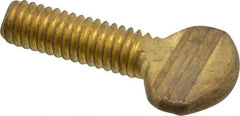 Value Collection - 5/16-18 Oval Shoulderless Brass Thumb Screw - 1" OAL, 0.78" Head Height - Americas Industrial Supply