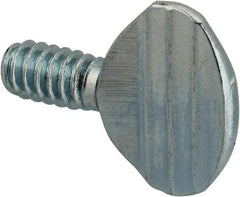 Value Collection - #6-32 Oval Shoulderless Grade 2 Steel Thumb Screw - 1/4" OAL, Zinc-Plated Finish - Americas Industrial Supply