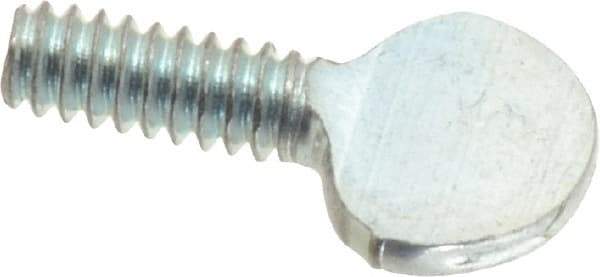 Value Collection - #6-32 Oval Shoulderless Grade 2 Steel Thumb Screw - 3/8" OAL, 0.29" Head Height, Zinc-Plated Finish - Americas Industrial Supply