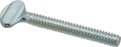 Value Collection - #6-32 Oval Shoulderless Grade 2 Steel Thumb Screw - 1" OAL, Zinc-Plated Finish - Americas Industrial Supply