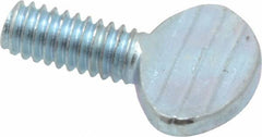 Value Collection - #8-32 Oval Shoulderless Grade 2 Steel Thumb Screw - 3/8" OAL, Zinc-Plated Finish - Americas Industrial Supply